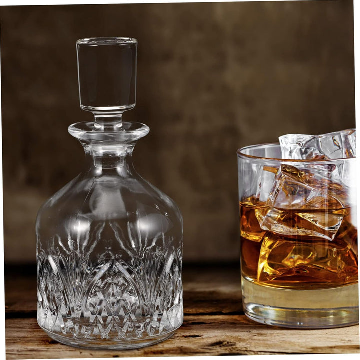 MAGICLULU Whisky Karaffe Glas Mit Elegantem Glasverschluss Transparenter Dekanter Für Brandy Whiskey