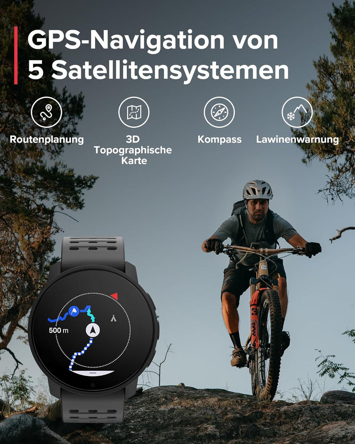 SUUNTO 9 Peak Multisport Uhr - Robust Outdoor Smartwatch, Saphirglas Bildschirm & 100m Wasserdicht,