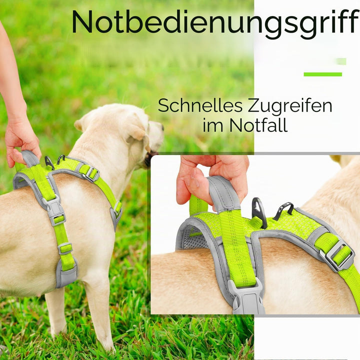 ThinkPet Anti Zug Hundegeschirr, Hundegeschirr mit Griff Leicht zu Kontrollierendem Hundegeschirr Ve