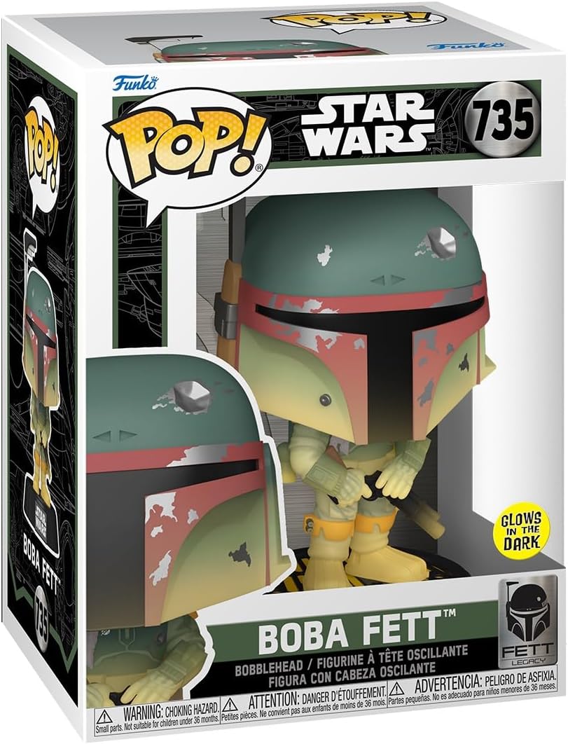 Funko Pop! Star Wars: FL - Boba Fett - Leuchtet Im Dunkeln - Vinyl-Sammelfigur - Geschenkidee - Offi