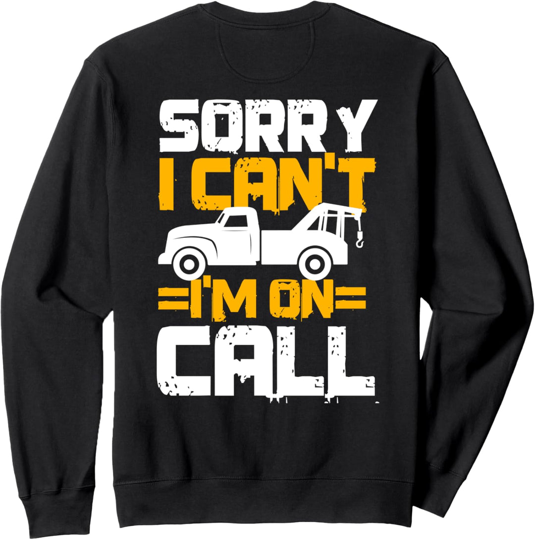 Abschleppwagenfahrer-Design auf der Rückseite der Kleidung Sweatshirt