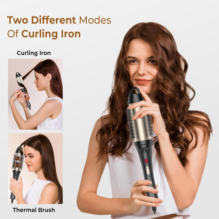 Hot Brush Rundbürste,Thermal Brush,45 mm Thermo Brush, 3 in 1 Stylingbürsten mit Lockenbürste, Hot b