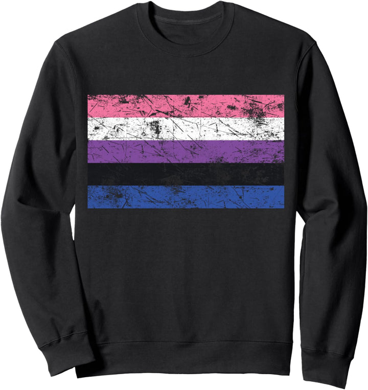 Genderfluid Pride Vintage-Flagge Sweatshirt