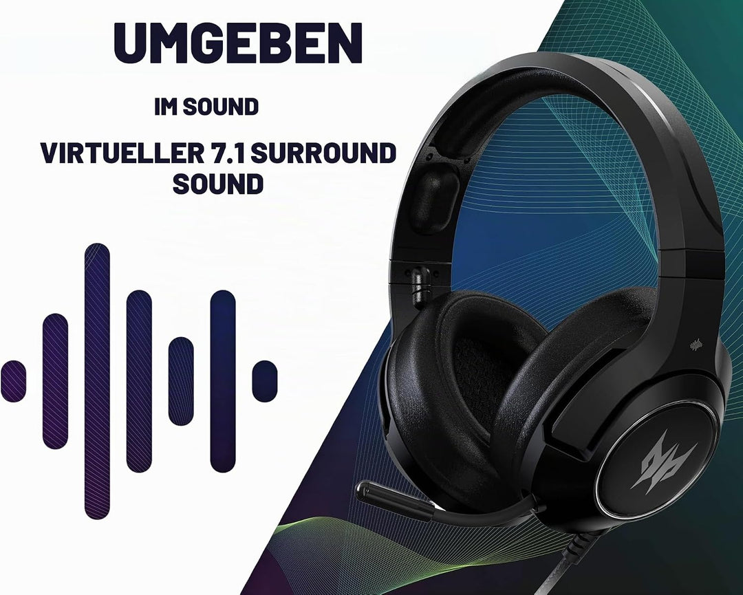Predator Galea 350 Gaming Headset (TrueHarmony Soundscape-Technologie, 7.1 Virtual Sound, omnidirekt