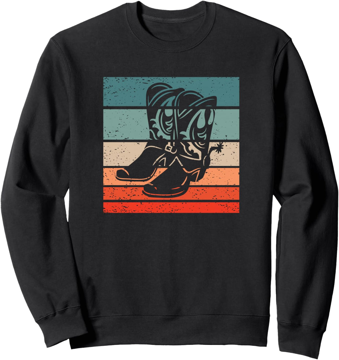 Cowboy Stiefel Retro Style Vintage Sweatshirt
