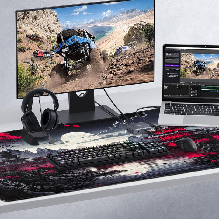 Niviy XXL Gaming Mauspad 1200 x 600mm,Japanische Schwarz Anime Mousepad,Grosse Speed rutschfeste Sch