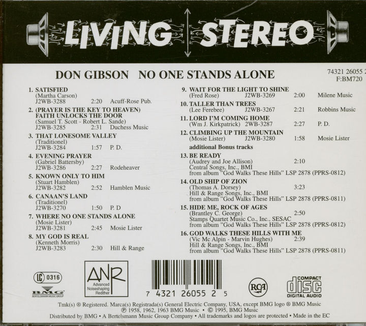 No One Stands Alone, Audio-CD