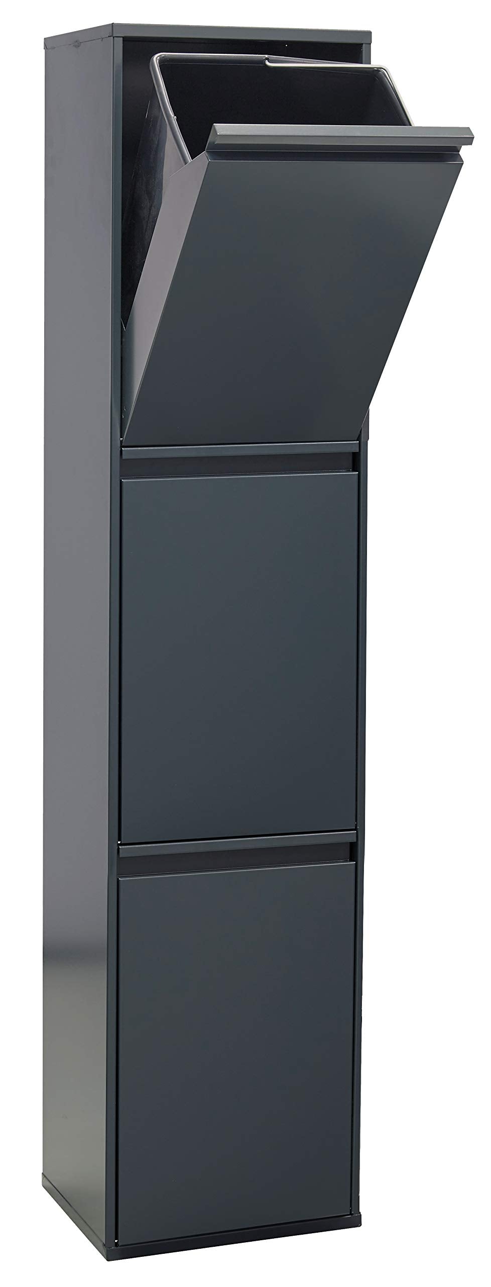 ARREGUI Basic CR304-B Mülltrennsystem aus Stahl | 3 Fächer Mülleimer für die Küche | 3 Fach Abfallei