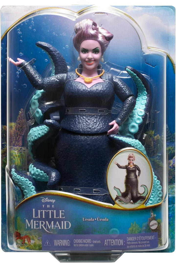 DISNEY Arielle, die Meerjungfrau - Ursula mit Tentakeln, abnehmbarer Halskette und lavendelfarbener
