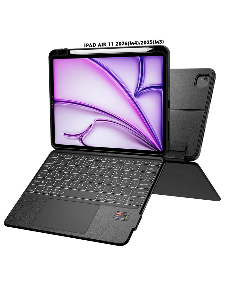 Doohoeek Tastatur Hülle mit LCD-Display für iPad Air 11 2025 M3/2024 M2, iPad Air 4./5. Gen 10,9 Zol
