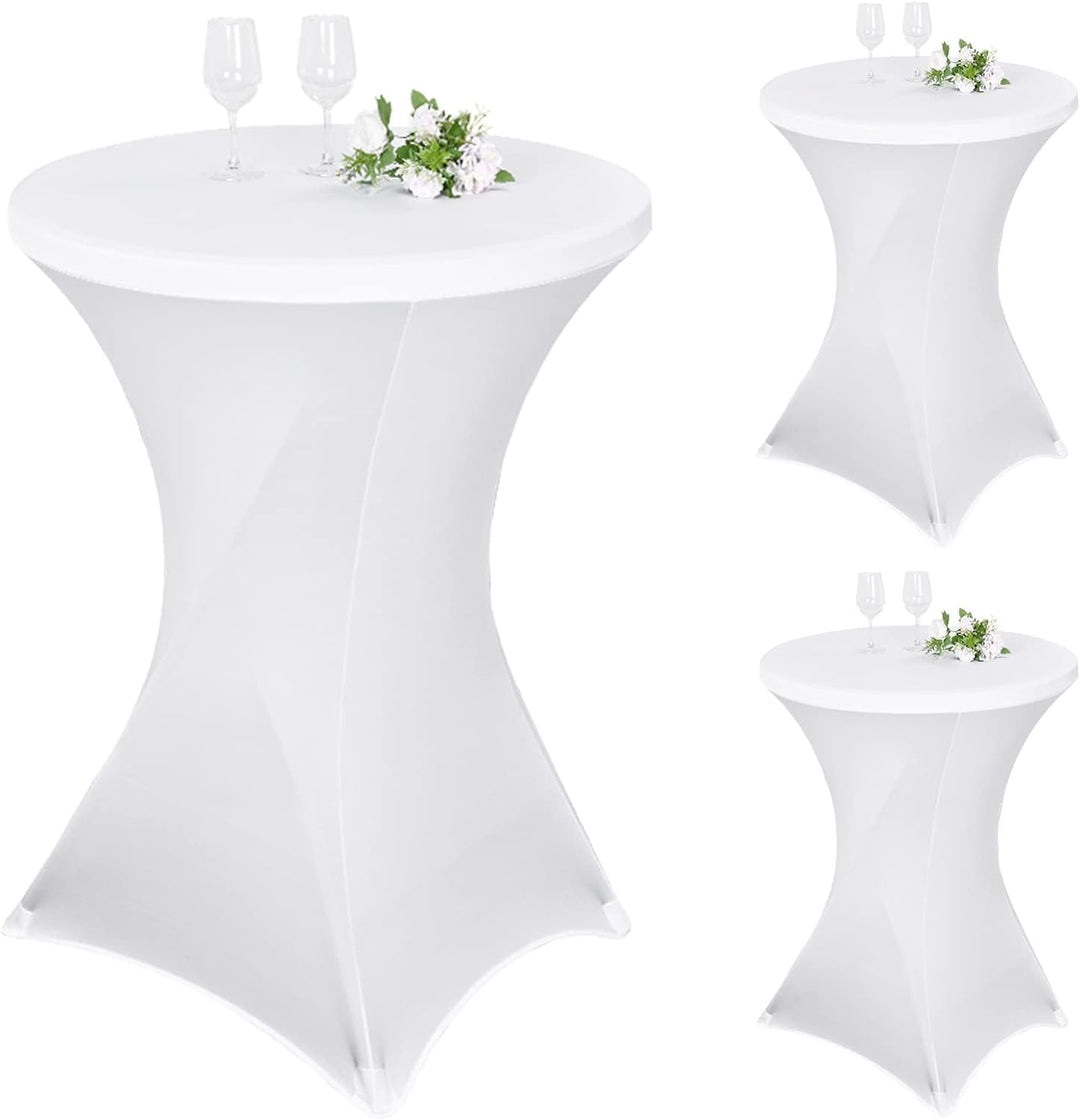 Pesonlook 3er-Set Stretch Stehtisch Husse für Bistrotisch Ø 70-75 cm Elegante,Verstärkung im Fussber