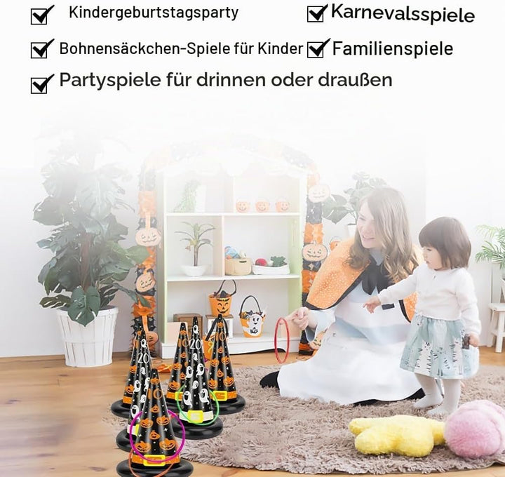 OOTSR 12 stücke Kunststoff Toss Ringe Set für Ring Toss Spiel, 22cm und 30cm Drinnen draussen Kinder