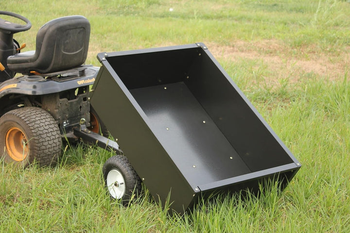SECURA Anhänger kippbar 180KG Kapazität kompatibel mit McCulloch Rasentraktor
