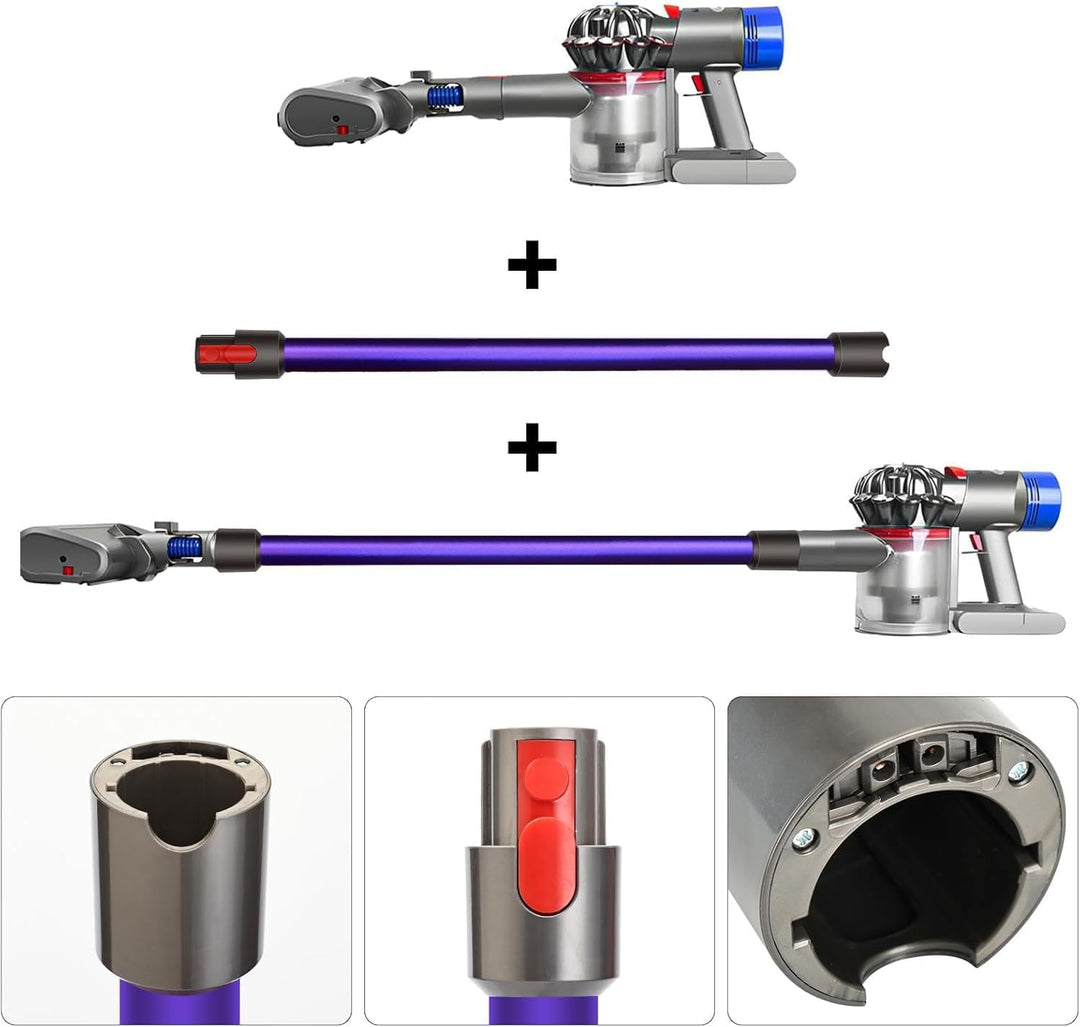 Schnellspannstab, kompatibel mit Dyson V15, V11, V10, V8, V7, Staubsauger-Verlängerungsstange, Verlä