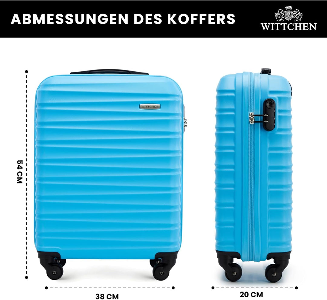 WITTCHEN Reisekoffer Handgepäck Kabinengepäck Rollkoffer Kabinenkoffer Kleiner Koffer Trolley Hartsc