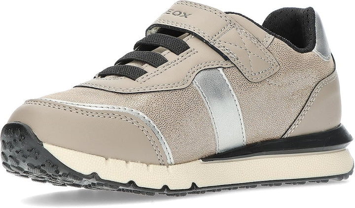 Geox Mädchen J Fastics Girl BSneaker 25 EU Rock Dk Silver, 25 EU Rock Dk Silver