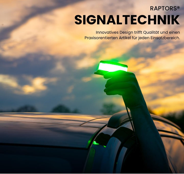 GRÜN Raptors LED Technik 220km/h DEKRA geprüft | Kennleuchte Bagster ECE R65-10-30V DC Rundumleuchte