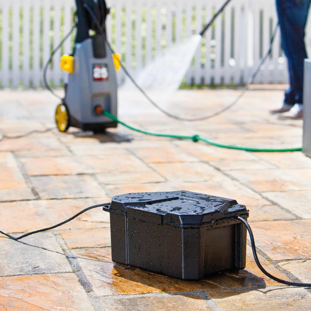Heissner Power-Box Stromverteilerbox, Kabelbox, IP64 für Garten, Beleuchtung, Pool, Handwerk, Weihna