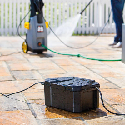 Heissner Power-Box Stromverteilerbox, Kabelbox, IP64 für Garten, Beleuchtung, Pool, Handwerk, Weihna