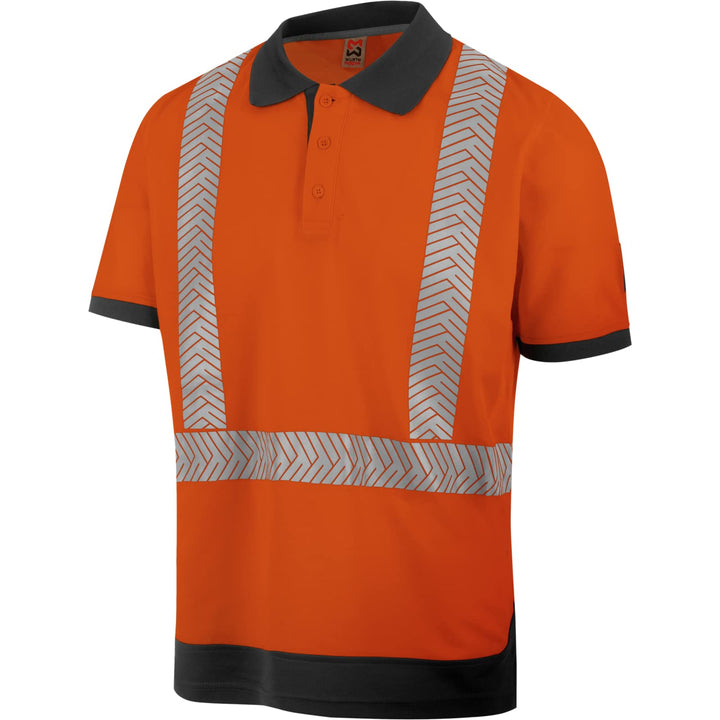 WÜRTH MODYF Warnschutz Poloshirt Fluo EN 20471 5XL Orange Anthrazit, 5XL Orange Anthrazit