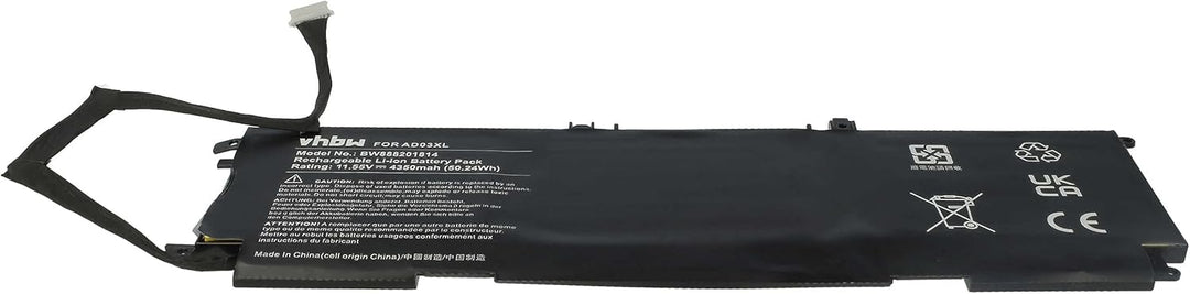vhbw Akku kompatibel mit HP Envy 13-AD018UR, 13-AD019TX, 13-AD019UR, 13-AD020TX, 13-AD020UR Notebook