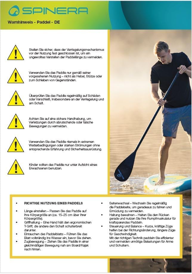 SPINERA Classic Aluminium SUP Paddel/Stand Up Paddel