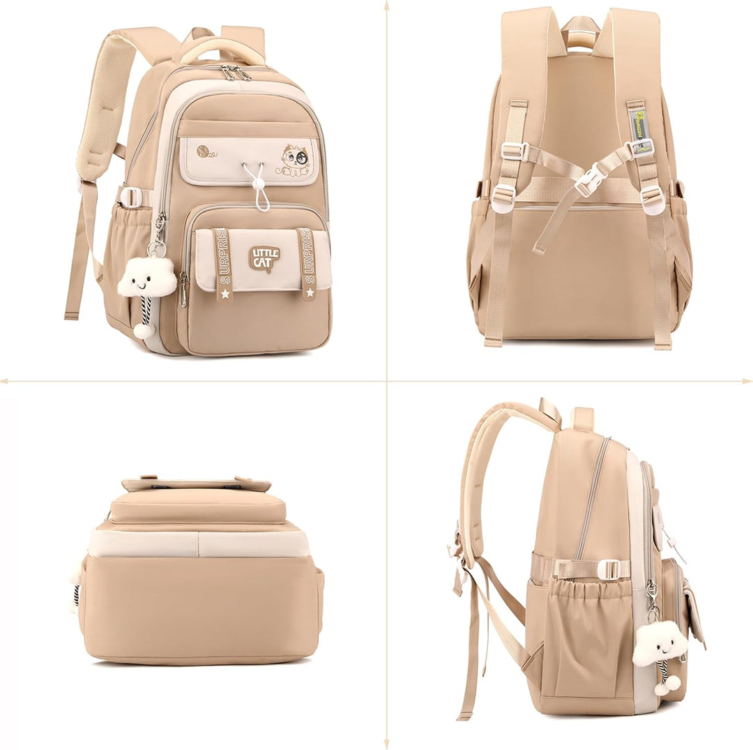 ibalulu Schulrucksack Teenager Mädchen Schulranzen Rucksack Wasserdicht für Mädchen Jungen, Gross Sc