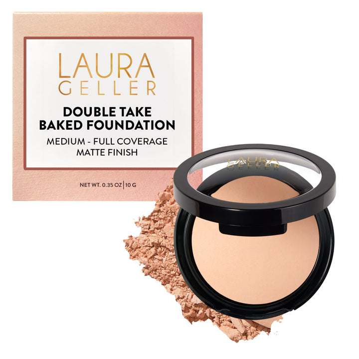 LAURA GELLER NEW YORK Baked Double Take Puder Makeup, Porcelain, Langanhaltende Make Up Puder Founda