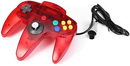 2 Controller Für Nintendo 64 N64 Rot Transparent Kabelgebunden Gamepad Joypad