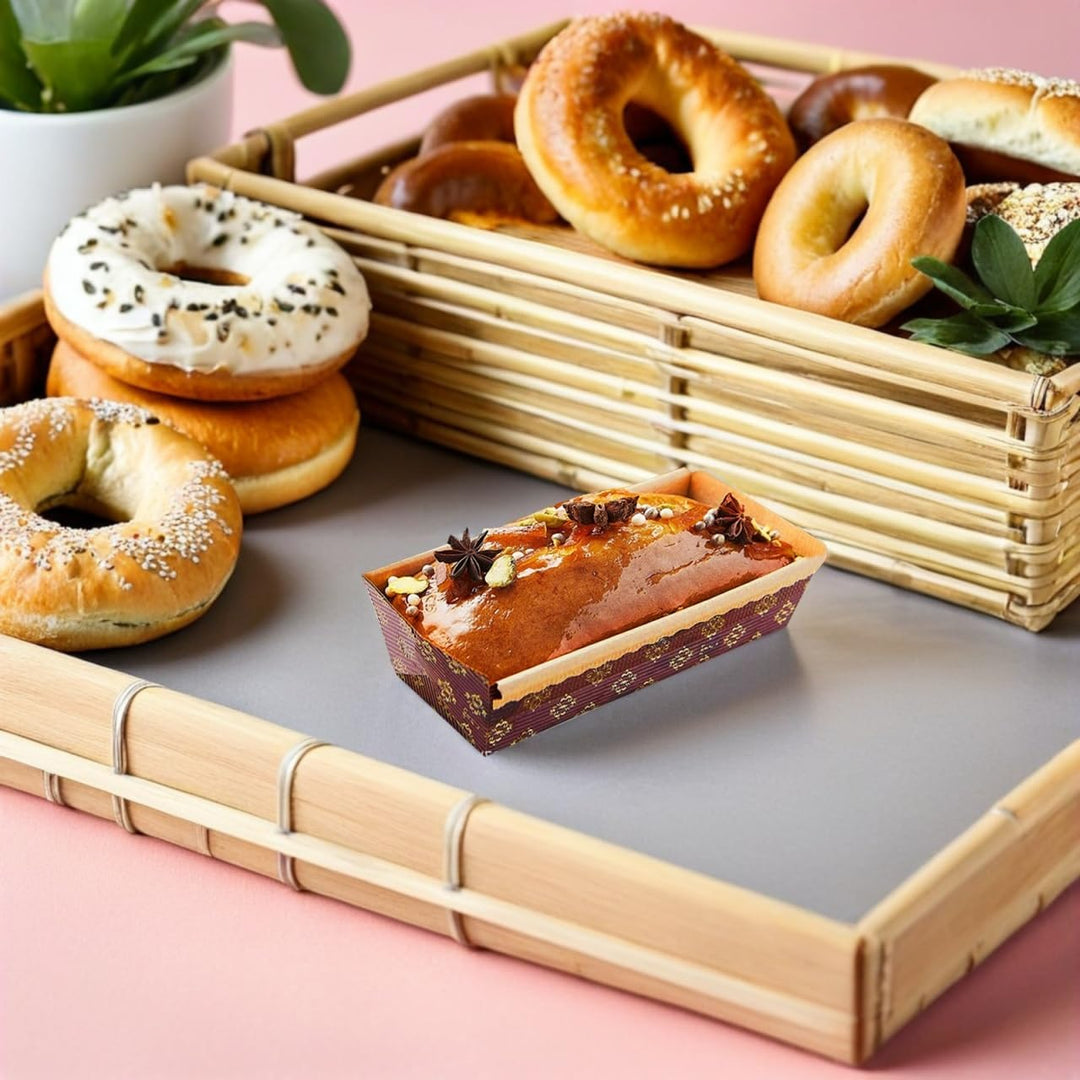 POPETPOP 20 Stück Backform Kastenform aus Papier, Einweg Kastenform Brot und Kuchen, Rechteckig Brot