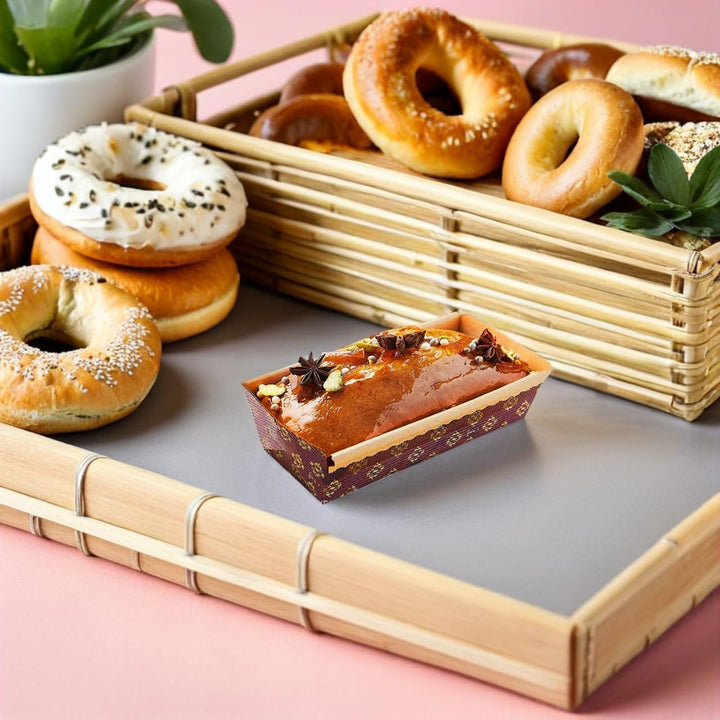 POPETPOP 20 Stück Backform Kastenform aus Papier, Einweg Kastenform Brot und Kuchen, Rechteckig Brot