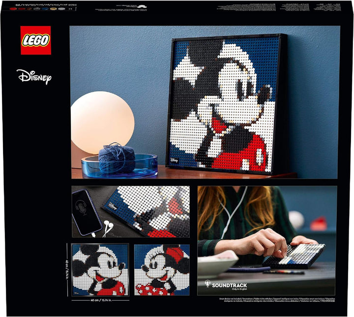 LEGO 31202 Art Disney's Mickey Mouse Set, Poster, Wanddekoration, Dekorationsideen, Geschenkidee für