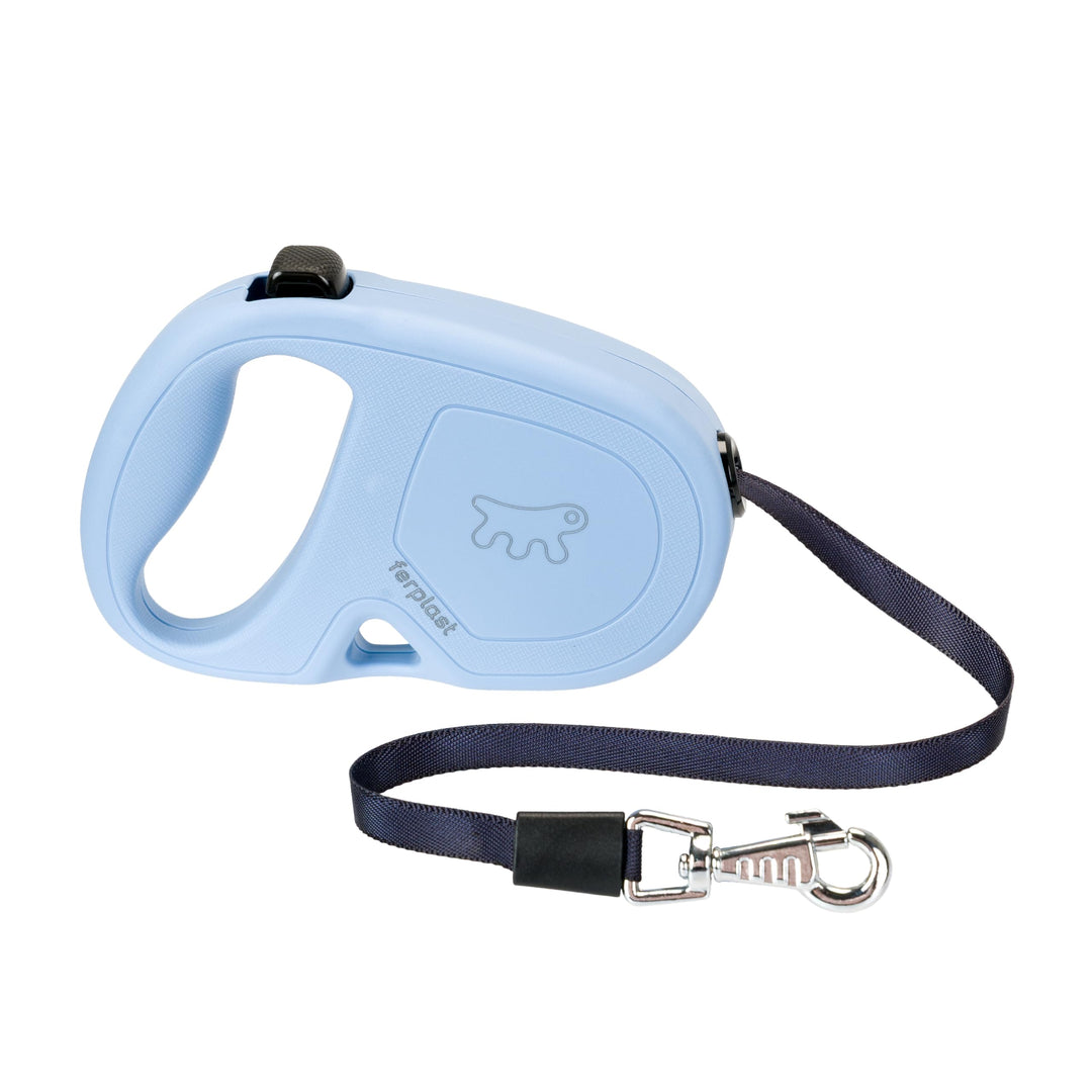 Ferplast Hundeleine Flippy ONE, Rollleine kleine Hunde bis 15 kg. Ausziehbares Gurtband max. 4 m. Ei
