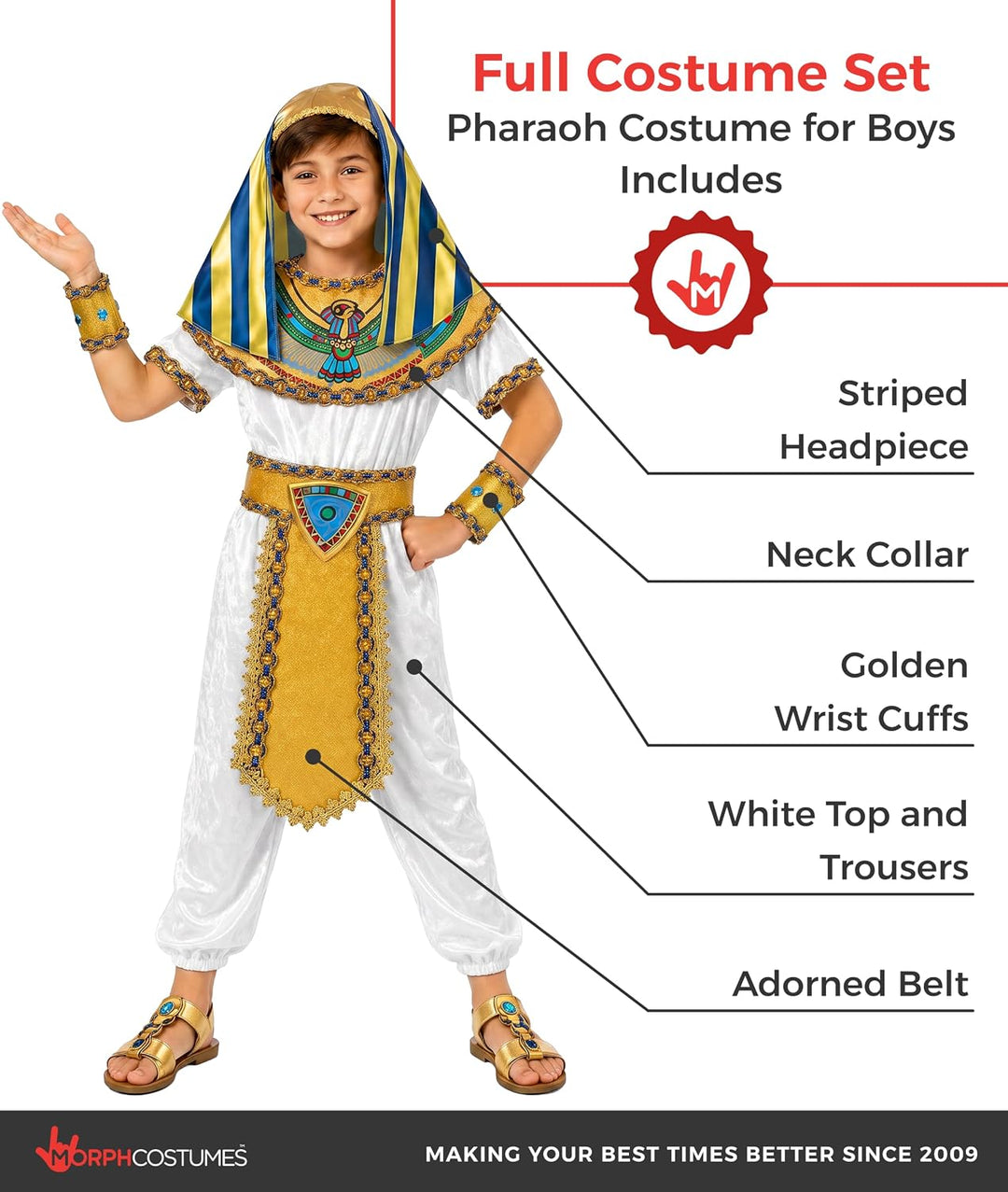 Fun Shack Kostüm Pharao Kinder, Pharao Kostüm Kinder, Kostüm Ägypter Kinder, Ägypten Kostüm Kinder,