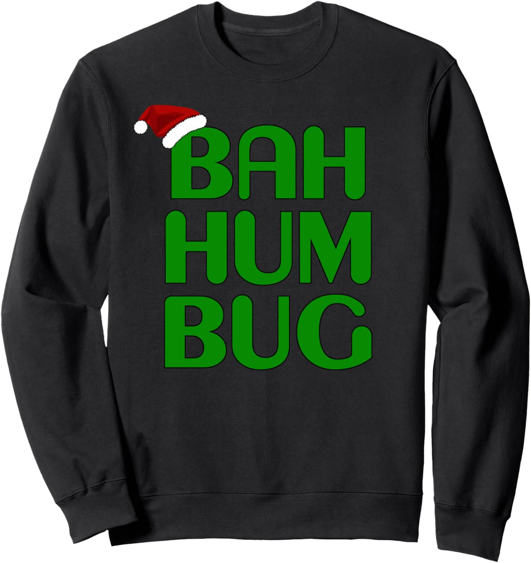 Christmas Bah Humbug Sweatshirt-Xmas Humbug Santa Hat Gear Sweatshirt