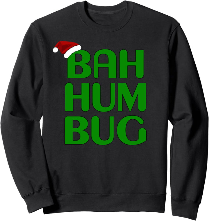 Christmas Bah Humbug Sweatshirt-Xmas Humbug Santa Hat Gear Sweatshirt