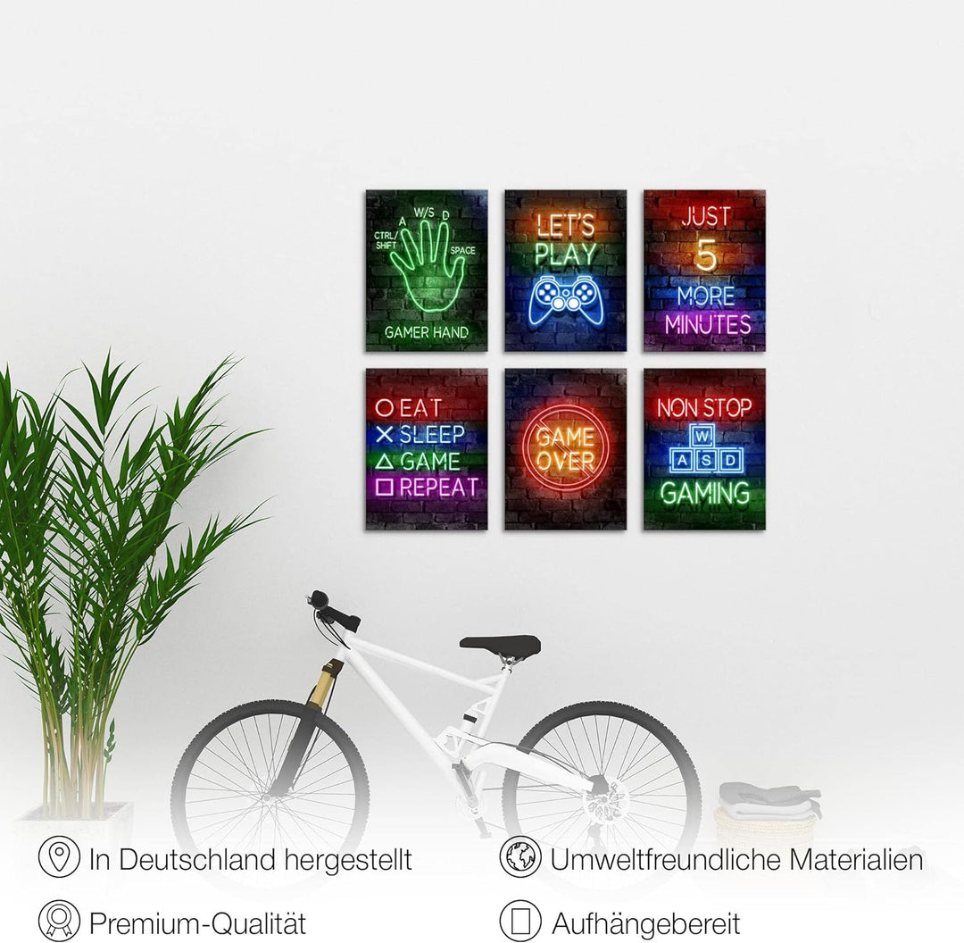 Novart Set Wandbilder - KEIN EXTRA RAMEN BENÖTIGT - Kinderzimmer Junge Teenager - Bilder Modern Spie