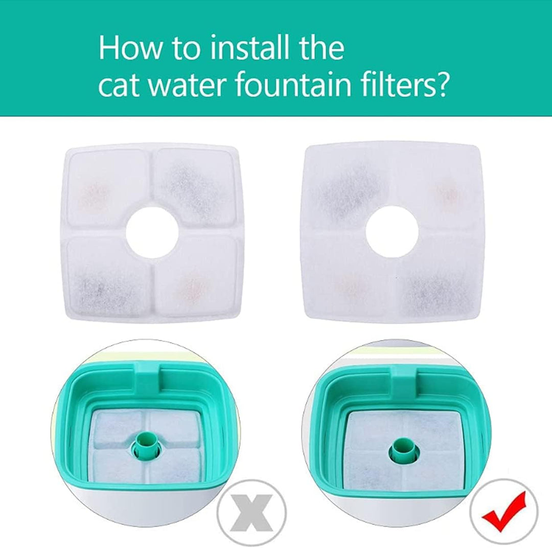 12 Stück Ersatzfilter für Trinkbrunnen, Katzenbrunnen Filter für Katzen und Hunde Cat Fountain Ersat