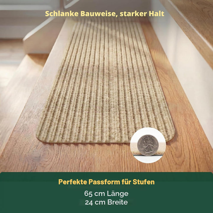 MBIGM 15er Set Stufenmatten 20 cm X 65 cm Treppenteppich Selbstklebend Sicherheit Stufenteppich für