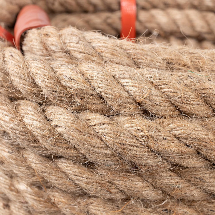 EMEKIAN Natürliches Jute-Manila-Seil, gedrehtes 4-strängiges Faser-Hanfseil für Sport, Dekoration, H