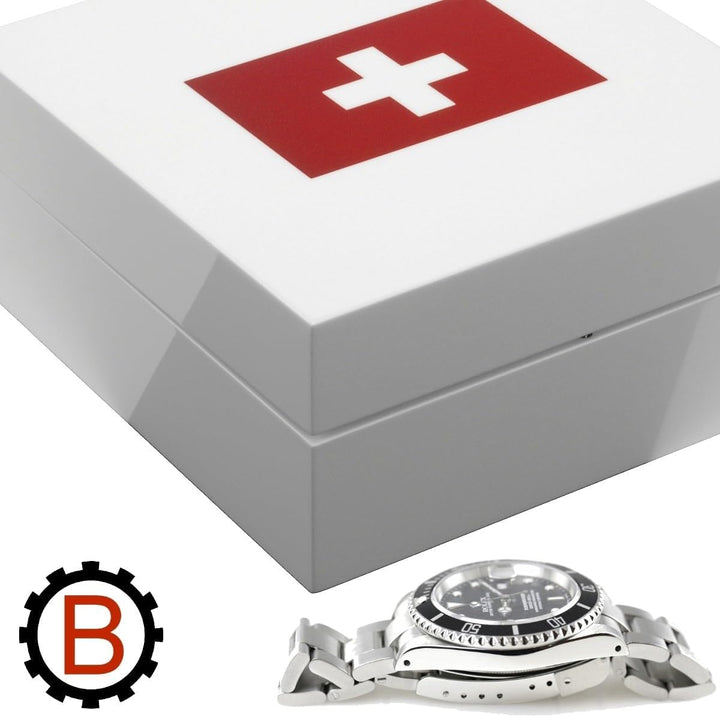 BULLONGȩ Uhrenbox ELESWISS piano white für 4 Armbanduhren