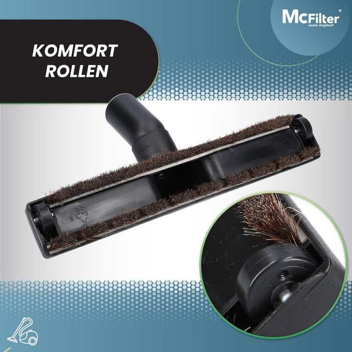McFilter I Universal 32/35mm Hartbodendüse Staubsaugerdüse kompatibel mit Siemens, Bosch, AEG, Miele