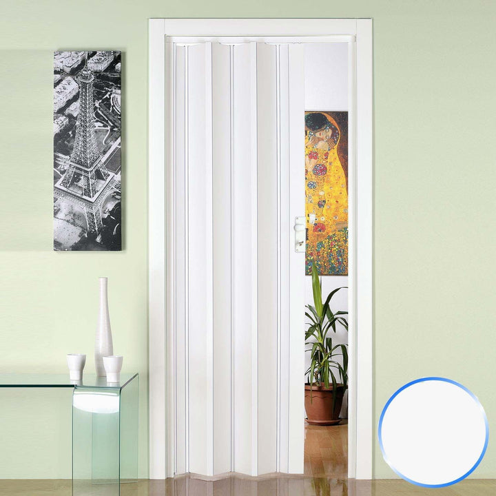 Innenraum Falttür in PVC Weiss 88,5x214 cm mod. Luciana, Weiss