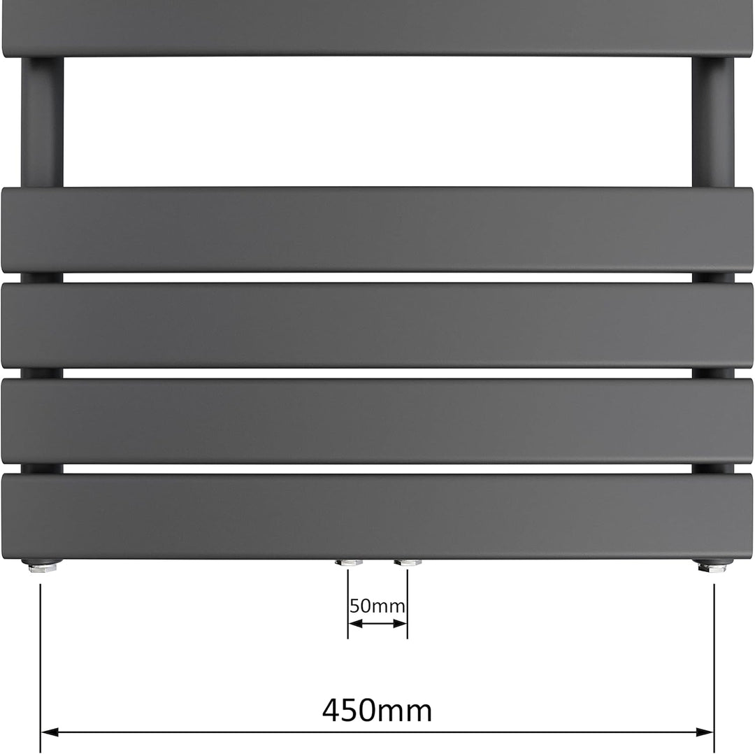 Aquabad Badheizkörper Aurea | Grösse: 50 x 140 cm | Heizleistung 663 Watt | Farbe: Anthrazit | Mitte