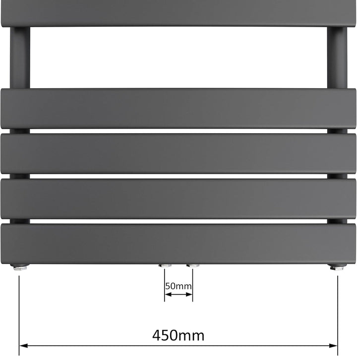 Aquabad Badheizkörper Aurea | Grösse: 50 x 140 cm | Heizleistung 663 Watt | Farbe: Anthrazit | Mitte
