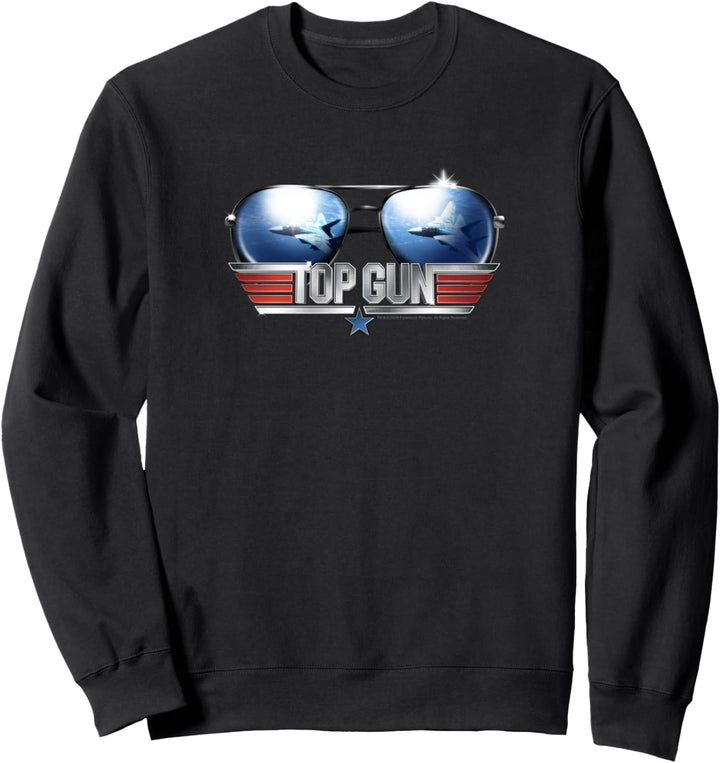 Top Gun Sonnen Pilotenbrille Reflektierendes Sweatshirt