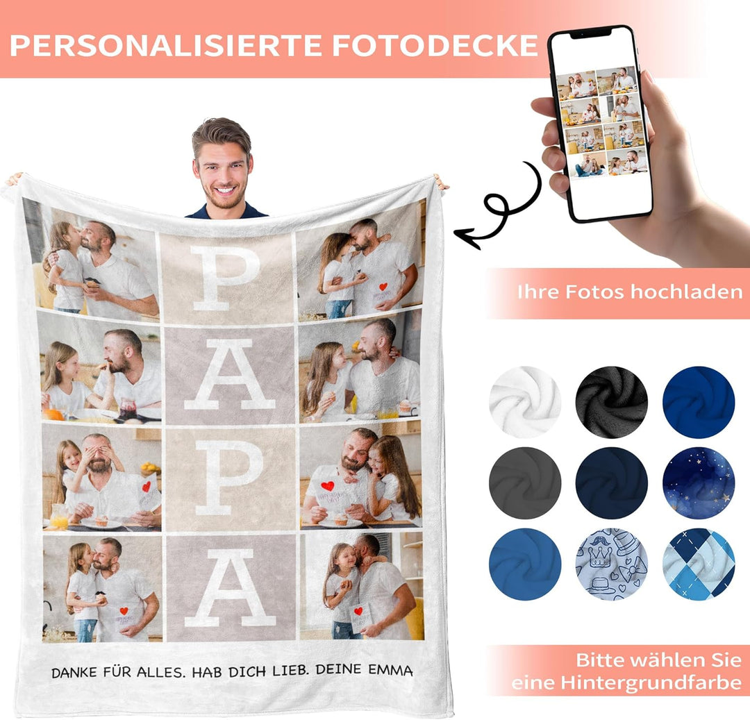 Easycosy personalisierte Decken für Paare Geschenke Benutzerdefinierte Bild, Foto Decke für Freundin