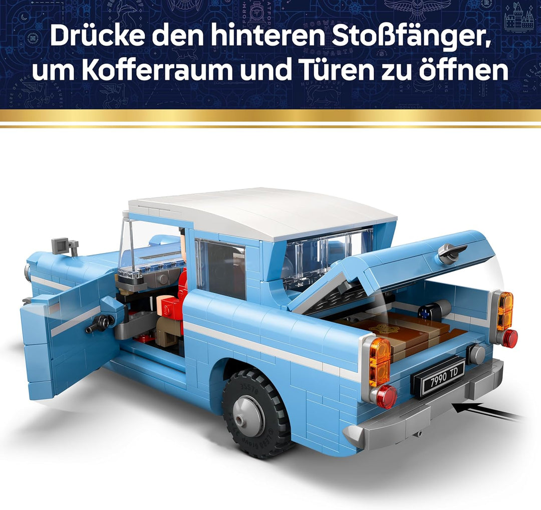 LEGO Harry Potter Fliegender Ford Anglia - Auto Spielzeug Set für Kinder mit 3 Figuren zum Spielen u