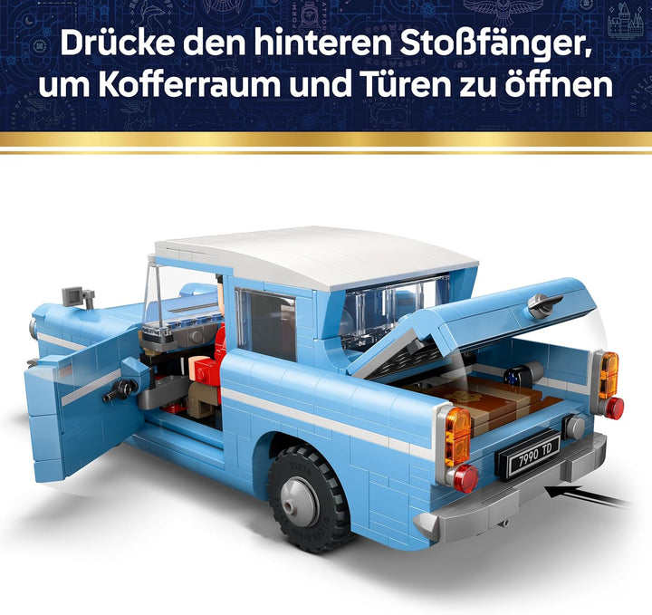 LEGO Harry Potter Fliegender Ford Anglia - Auto Spielzeug Set für Kinder mit 3 Figuren zum Spielen u