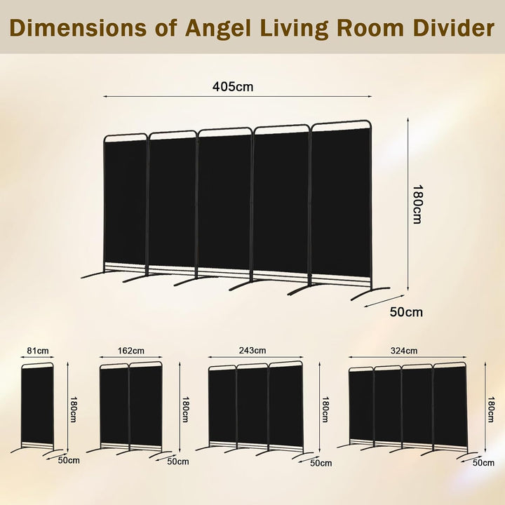 Angel Living Paravent Raumteiler Freistehend Sichtschutzwand Raumteiler Stellwand Trennwand Sichtsch